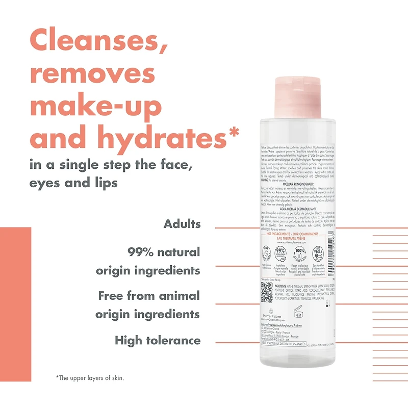Makeup removing micellar water