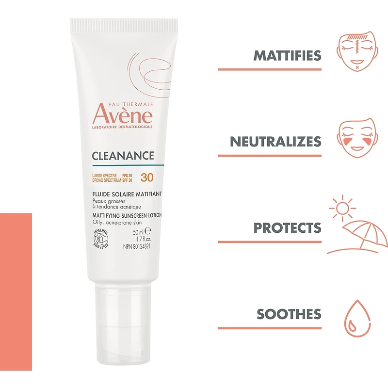 Cleanance Fluide Matifiant Solaire FPS 30