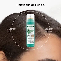 Oil Absorbing Dry Shampoo with Nettle - Tinted - Oily Dark Hair