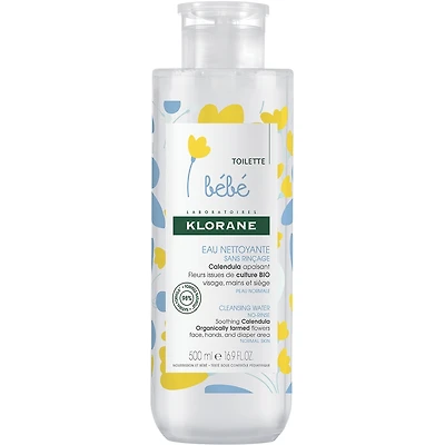 Eau nettoyante sans rinçage - Visage, mains et siège - Bébé
