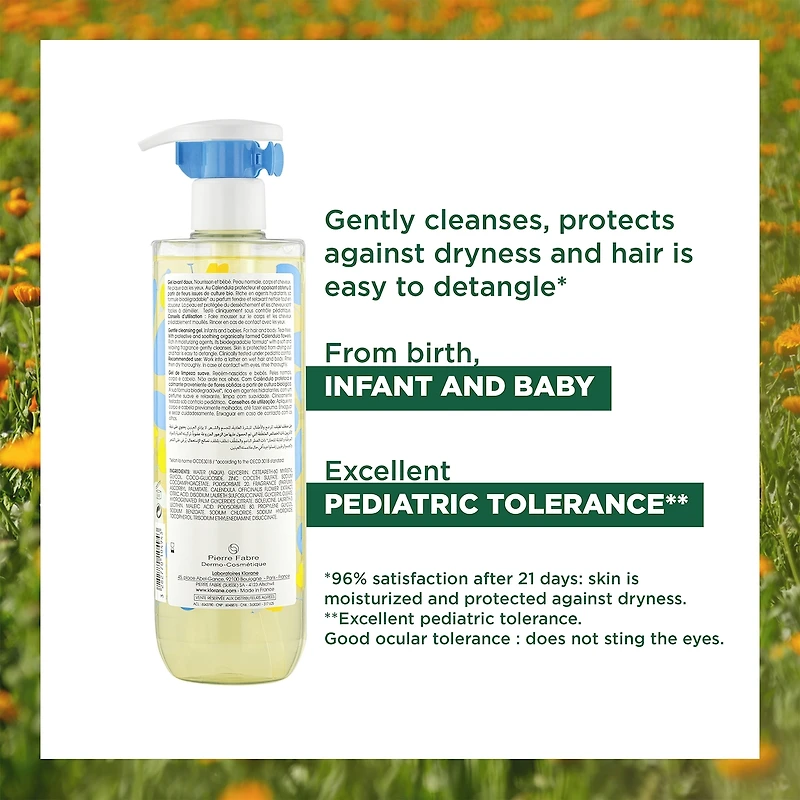 Gentle Cleansing Gel with Calendula -  Hair and Body - Baby