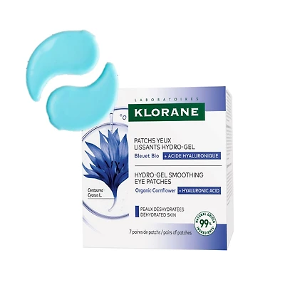 Hydro-gel smoothing eye patches with ORGANIC Cornflower