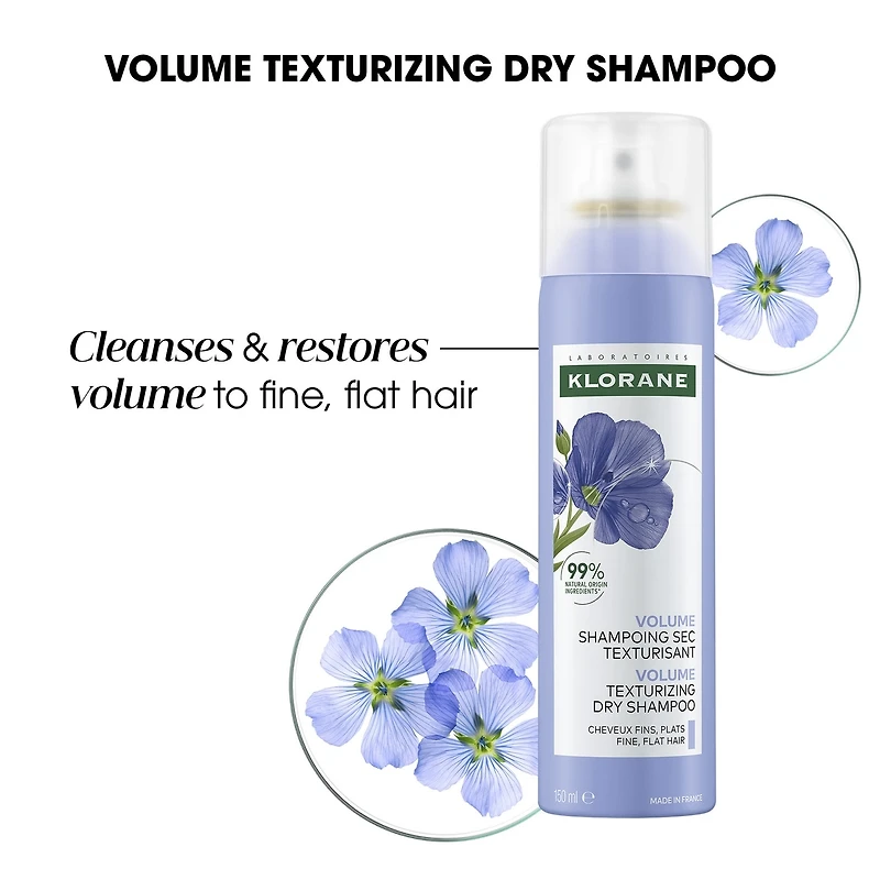 Dry shampoo Volume with ORGANIC Flax - Fine, limp hair