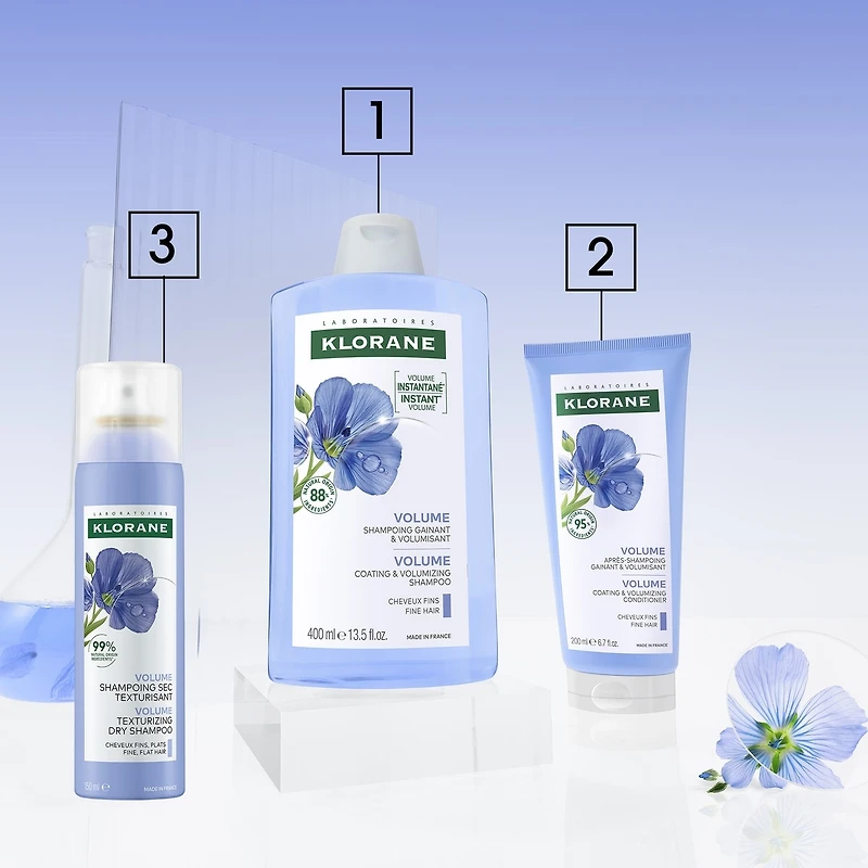 Dry shampoo Volume with ORGANIC Flax - Fine, limp hair