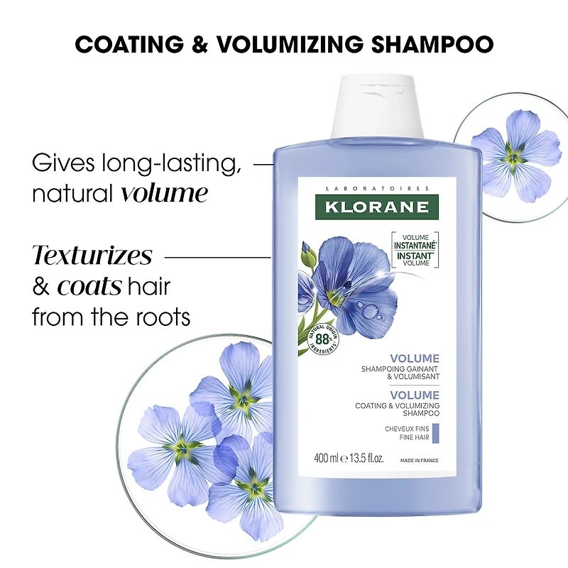 Shampoo with ORGANIC Flax - Volume - Fine hair