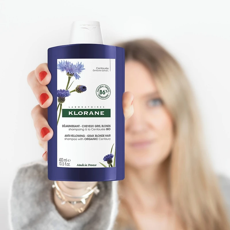 Shampooing déjaunissant à la Centaurée BIO - Cheveux gris, blonds
