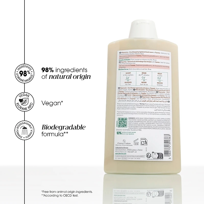 Shampoo with ORGANIC Cupuacu - Repairing - Very Dry Hair