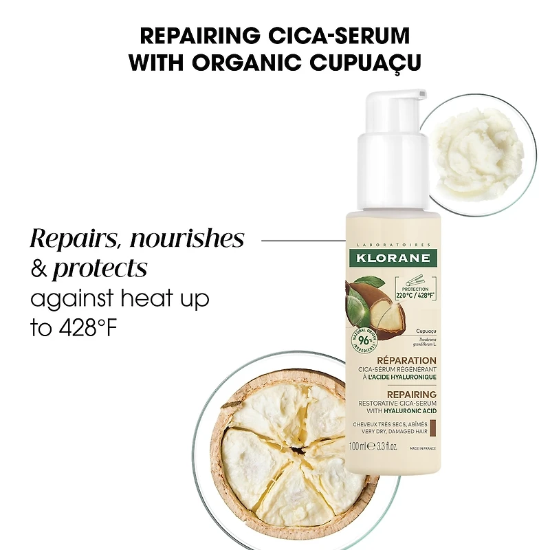 Cica-Serum with ORGANIC Cupuaçu & Hyaluronic Acid- Repairing - Very Dry Hair