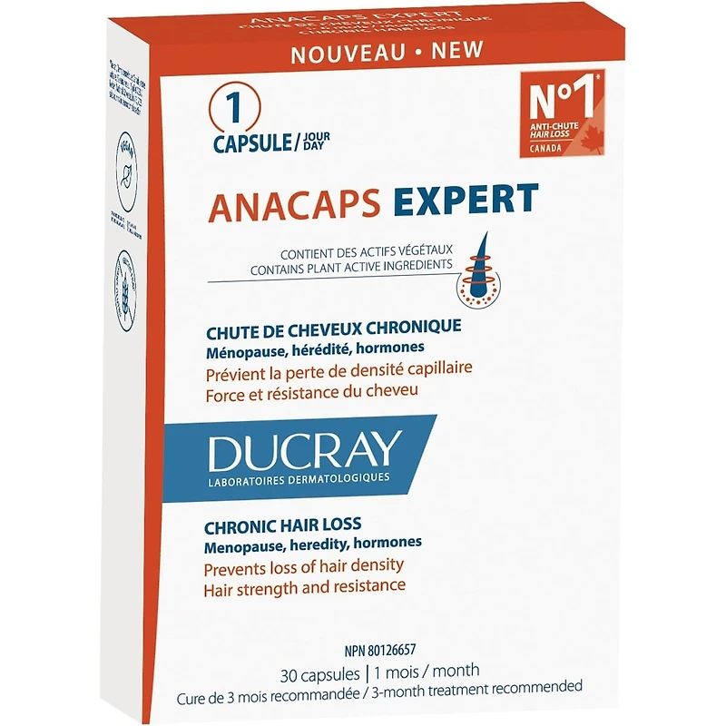 Anacaps Expert - Complément alimentaire - Chute de cheveux chronique