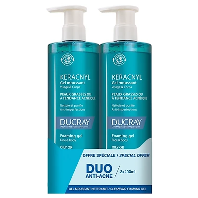 Keracnyl Anti-acne cleansing foaming gel DUO