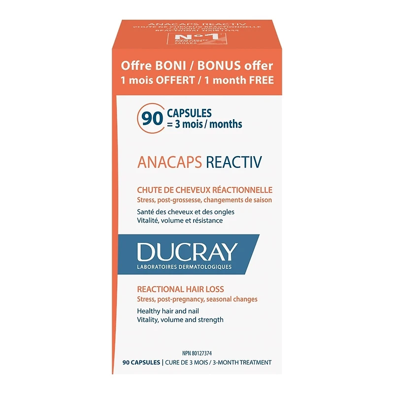 Anacaps Reactiv - BONUS OFFER - Food supplement - Reactional hair loss