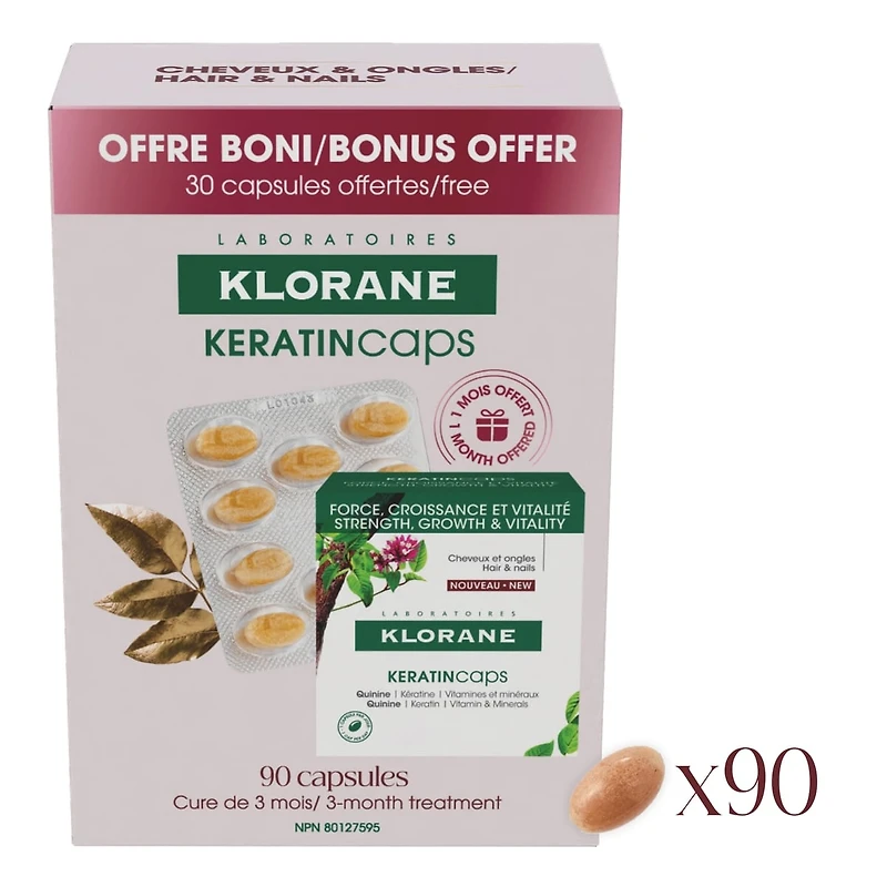 Offre Boni - Suppléments alimentaires KeratinCaps - Quinine BIO