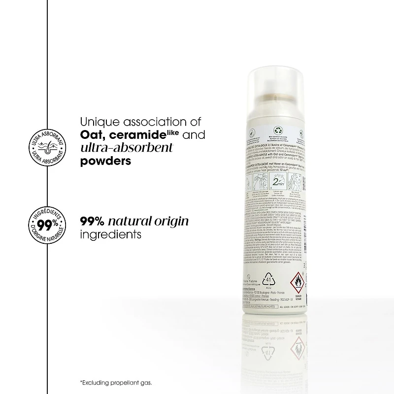 BONUS SIZE Ultra-gentle dry shampoo with Oat and Ceramideᴸᴵᴷᴱ - 250 ml