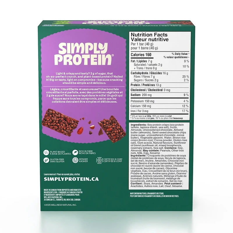 Croustillantes Chocolat Noir et Amande