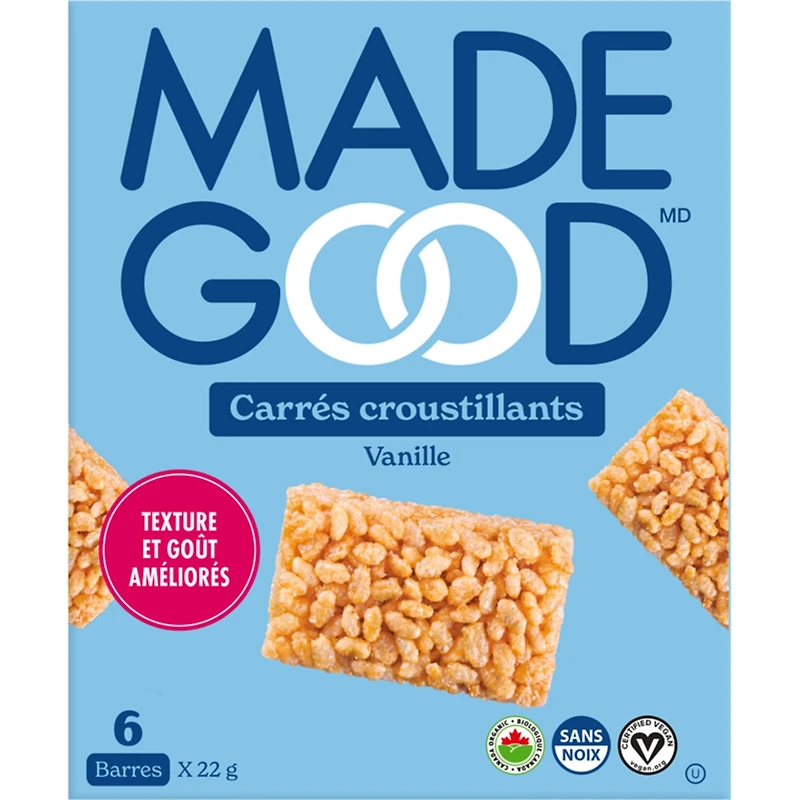 Carrés croustillants à la vanille