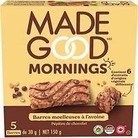MadeGood Barres moelleauses � l'avoine P�pites de chocolat Bo�te de 5 barres