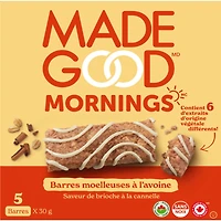 Barres moelleauses à l'avoine Saveur de brioche  à la cannelle