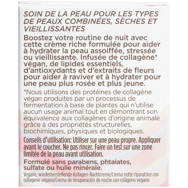 Crème soin régénérant de nuit - Collagène végan