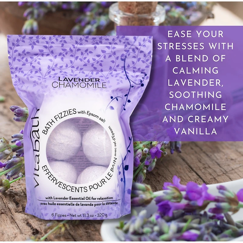 Lavender Chamomile Effervescents Pour Le Bain