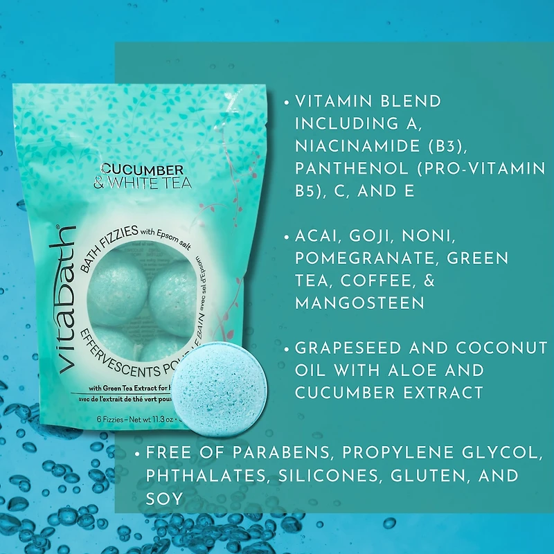 Cucumber & White Tea Bath Fizzies