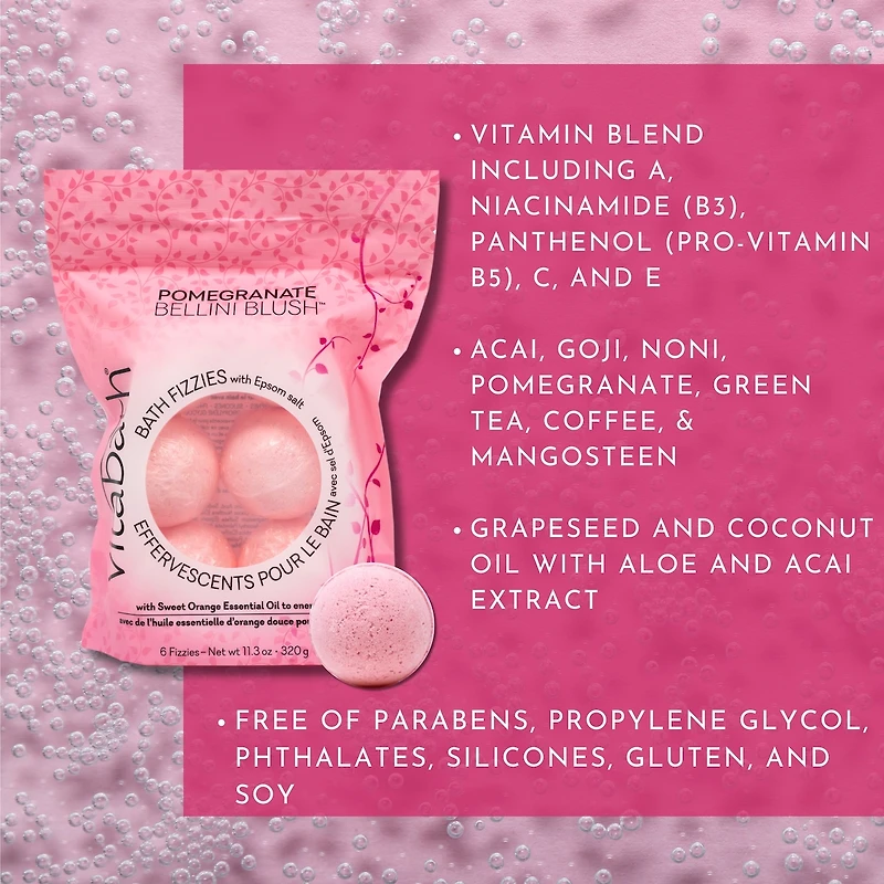 Pomegranate Bellini Blush Bath Fizzies