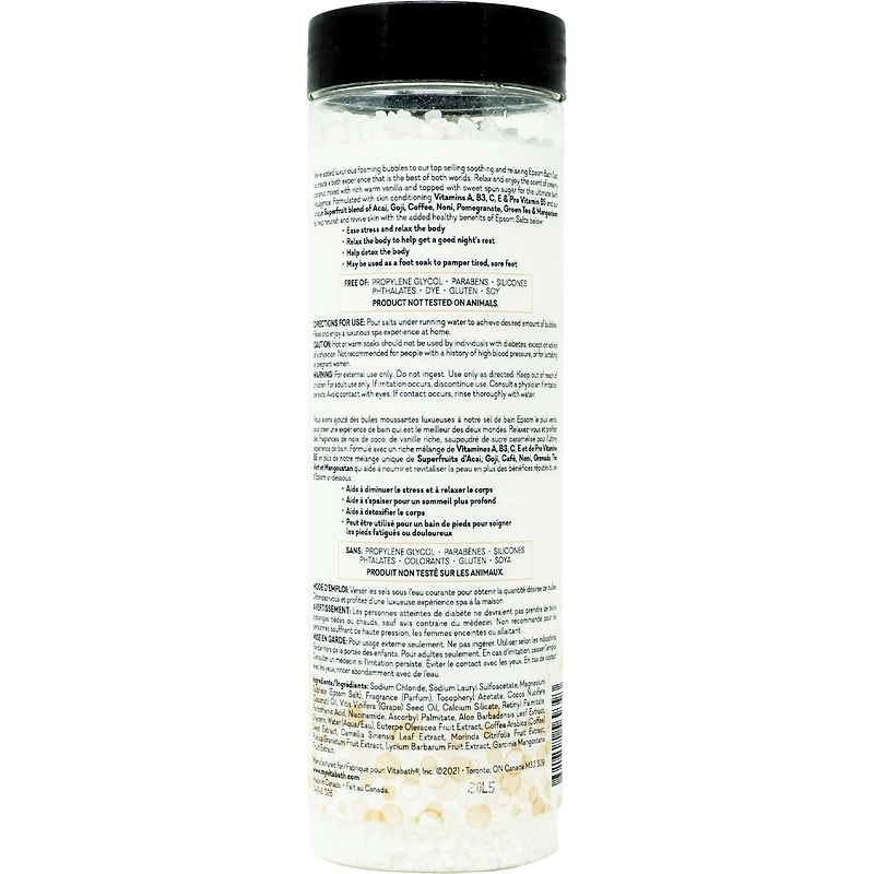 Cucumber & White Tea Foaming Bath Salts