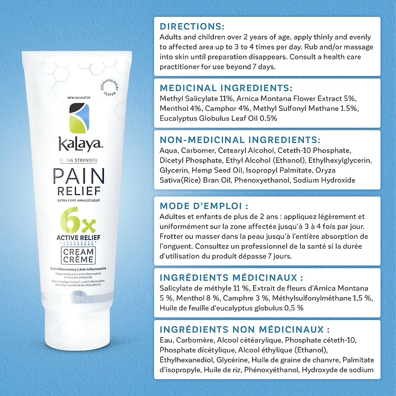 6X Extra Strength Pain Relief Cream