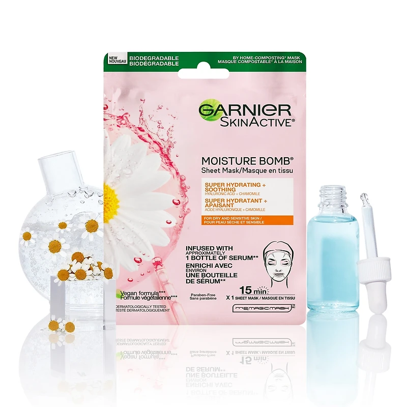 SkinActive Moisture Bomb Super Hydrating Sheet Mask with Pomegranate