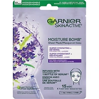 Garnier SkinActive Moisture Bomb Le masque super hydratant  anti-fatigue à la lavande