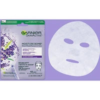 Garnier SkinActive Moisture Bomb Le masque super hydratant  anti-fatigue à la lavande