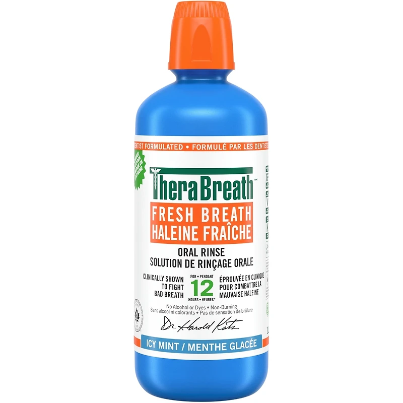 TheraBreath Mente Glacée Haleine Fraîche Solution de Rinçage Orale 1L