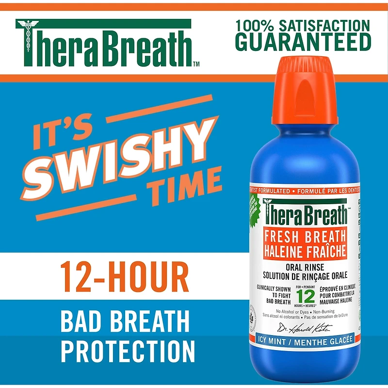 TheraBreath Haleine Fraîche Solution de Rinçage Orale Menthe Glacée 473 ml