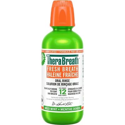 TheraBreath Solution de rinçage orale haleine fraîche menthe douce 473mL