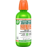 TheraBreath Solution de rinçage orale haleine fraîche menthe douce 473mL