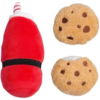 Dog Toy 3pk Milk & Cookie