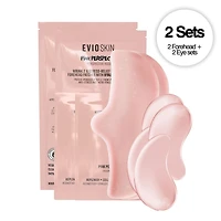 Pink Perspective Hydrogel Wrinkle & Stress-Relief Forehead & Eye Therapy Kit with Hyaluronic Acid (x2 sets)