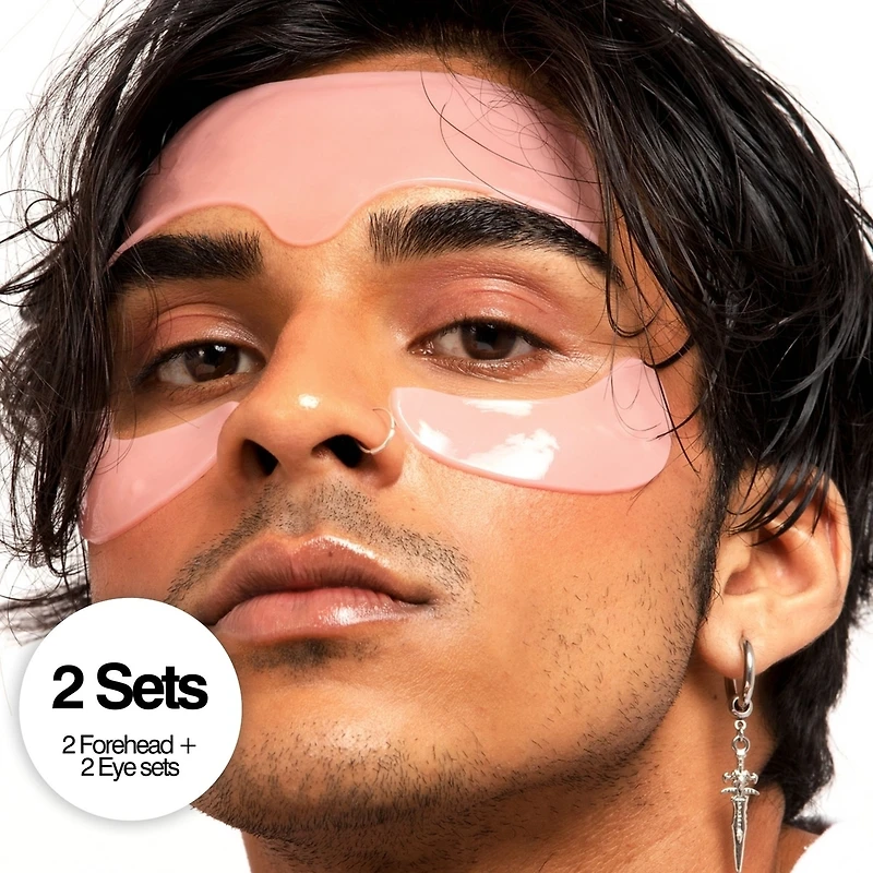 Pink Perspective Hydrogel Wrinkle & Stress-Relief Forehead & Eye Therapy Kit with Hyaluronic Acid (x2 sets)