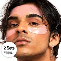 Pink Perspective Hydrogel Wrinkle & Stress-Relief Forehead & Eye Therapy Kit with Hyaluronic Acid (x2 sets)
