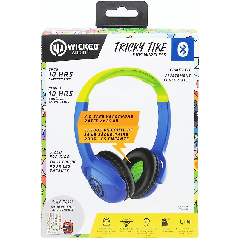 Tricky Tike Casque Sans Fil Sécurisé pour Enfants, Bleu