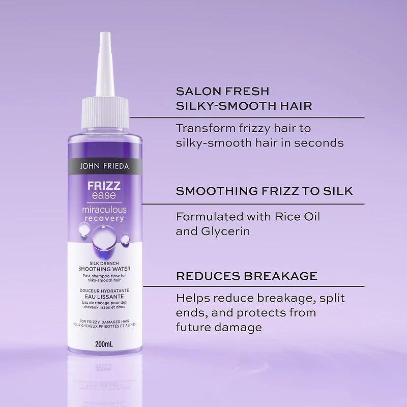 John Frieda Frizz Ease Miraculous Recovery Douceur Hydratante Eau Lissante 200mL