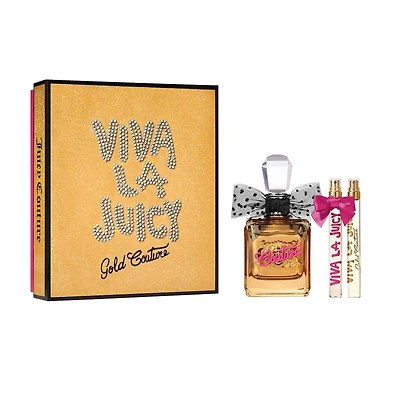 Viva La Juicy Gold Couture Eau de Parfum 3 Piece Fragrance Gift Set