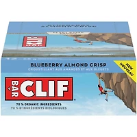 barre énergétique - croustillant aux amandes et aux bleuets, 70 % d'ingrédients biologiques, sans arômes artificiels, 68 g (emballage de 12)