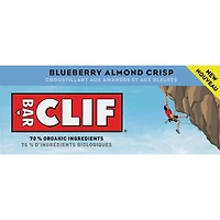 barre énergétique - croustillant aux amandes et aux bleuets, 70 % d'ingrédients biologiques, sans arômes artificiels, 68 g (emballage de 12)
