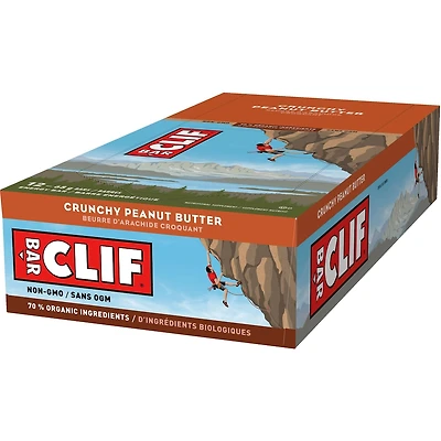 CLIF BAR - Energy Bars - Crunchy Peanut Butter - (68 Gram Protein Bars, 12 Count)