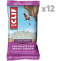 CLIF BAR - Barre énergétique - Brisures de chocolat aux arachides croquantes - (Barre de protéine de 68 g, 12 barres)