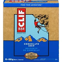 CLIF BAR - Energy Bars - Chocolate Chip - (68 Gram Protein Bars, 6 Count)