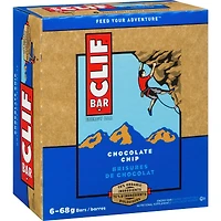 CLIF BAR - Energy Bars - Chocolate Chip - (68 Gram Protein Bars, 6 Count)