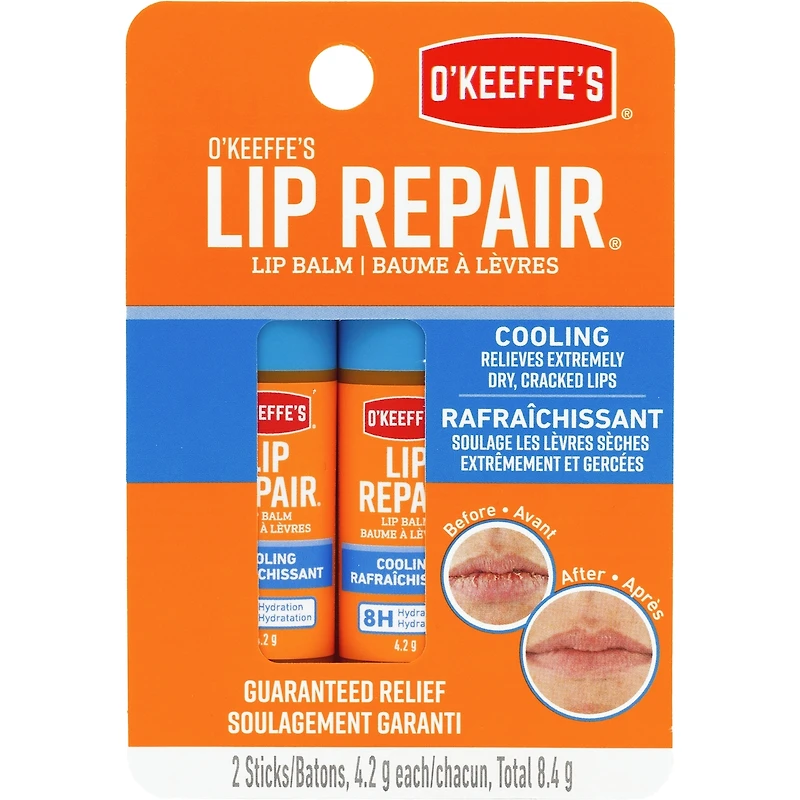 O'Keeffe's Cooling Lip Repair Twin Pack