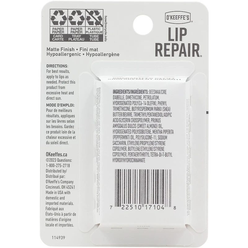 O'Keeffe's Cooling Lip Repair Twin Pack