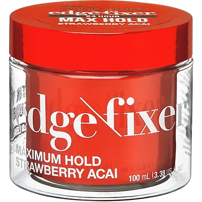 KISS Colors & Care Edge Fixer Gel Maximum Hold for Textured Hair Type, Strawberry Acai, 3.38 fl. oz.